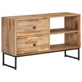 TV Cabinet Natural wood Reclaimed teak wood, Powder-coa...