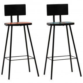 Bar Chair Set of 2 Multicolor