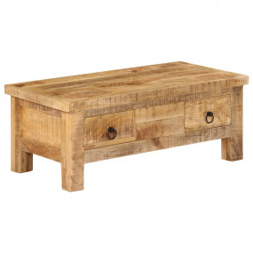 Coffee Table Brown Solid Mango Wood 35.4 x 17.7 x 13.8 ...