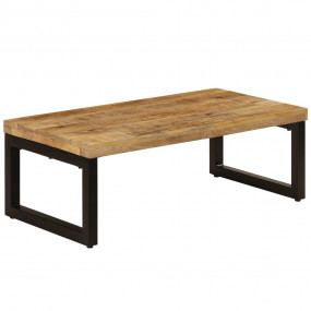 Coffee Table Natural Mango Wood Finish Solid Mango Wood...