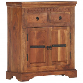 Sideboard Natural Brown Solid Acacia Wood, Iron Medium ...