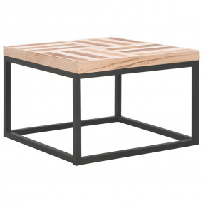 Coffee Table Light Wood and Black