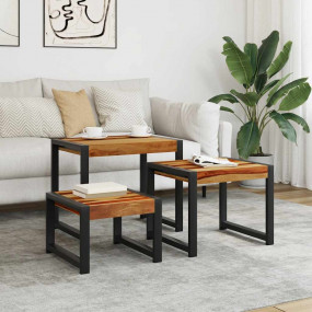 Side Table Set of 3 Various shades