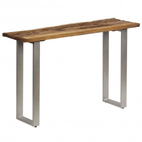 Console Table Reclaimed Wood Brown, Silver Reclaimed Wo...