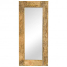 Mirror Brown Solid mango wood, glass 19.7 x 43.3 in