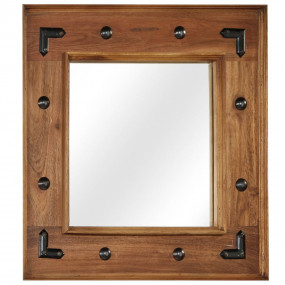 Mirror Brown Solid acacia wood, glass, powder-coated st...