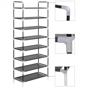 Shoe Rack Black Metal Large Minimalistic Shoe Rack