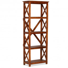 Bookshelf Honey-toned Brown Solid Acacia Wood 23.6x11.8...