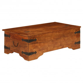 Coffee Table Honey Solid acacia wood Medium Flip-Top