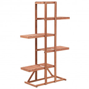 Plant Stand Brown Solid Cedar wood 33.9 x 14.2 x 54.7 i...