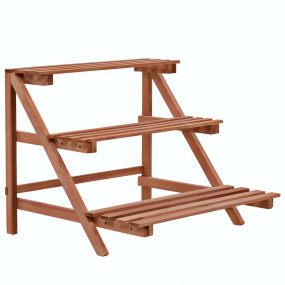 Plant Stand Brown Solid Cedar Wood Medium Durable Plant...