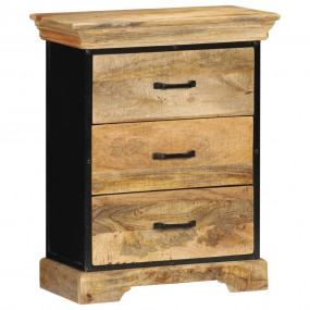 Chest Of Drawers Natural wood with black iron accents