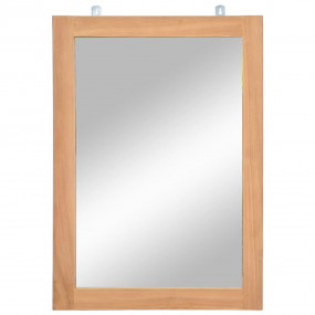 Mirror Natural wood Solid teak wood and glass 19.7 x 27...
