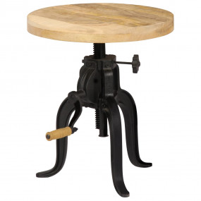 Side Table Natural wood and black
