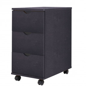 Drawer Unit Black Engineered wood, plastic Medium Rolla...