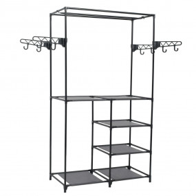 Clothes Rack Black Powder-coated steel, Non-woven fabri...