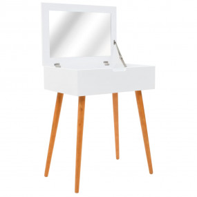 Dressing Table White and brown MDF, Glass, Pinewood, Me...