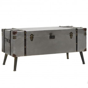 Coffee Table Silver MDF, Aluminum, Steel, Polyester Lar...