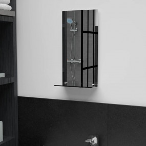Wall Mirror Transparent Tempered Glass 7.9 x 15.7 in Mi...