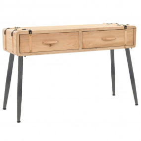 Console Table Solid Fir Wood, MDF, Steel Medium Console...