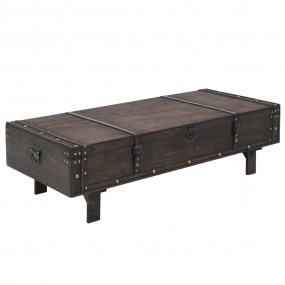 Coffee Table Brown Plywood, Artificial Leather 47.2x21....