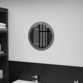 Wall Mirror Silver Tempered glass, Acrylic crystal 15.7...