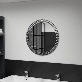 Wall Mirror Silver Acrylic Crystal, Tempered Glass 23.6...