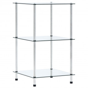 Shelf Clear Tempered glass, Stainless steel Small Displ...