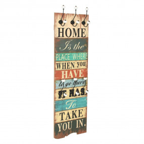 Coat Rack Multicolor MDF board and metal hooks 47.2 x 1...