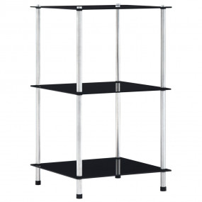Shelf Black Tempered glass Compact Shelf Square Contemp...