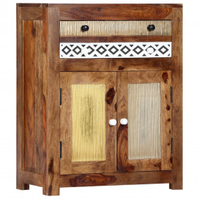 Side Cabinet Natural wood Solid Sheesham wood 23.6x11.8...