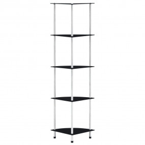 Shelf Black Tempered glass 11.8x11.8x51.2 in Shelf Squa...