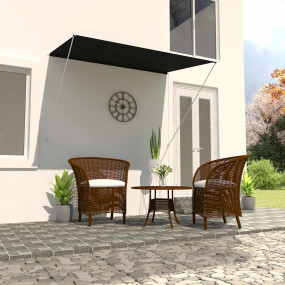 Awning Anthracite Steel frame 78.7x59.1 in Retractable ...