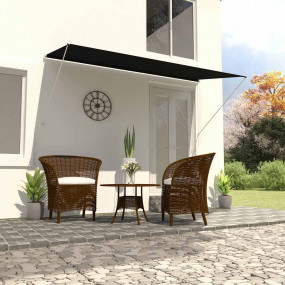 Awning Anthracite Steel frame, polyester fabric with PA...