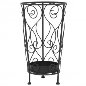 Umbrella Stand Black Metal Medium Decorative Inlays