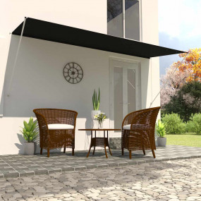 Awning Anthracite Steel and 100% polyester with PA coat...
