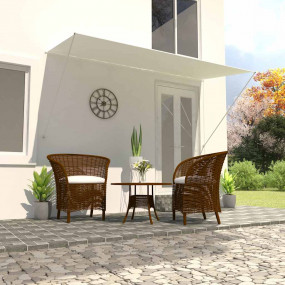 Awning Cream Steel frame and 100% polyester fabric with...