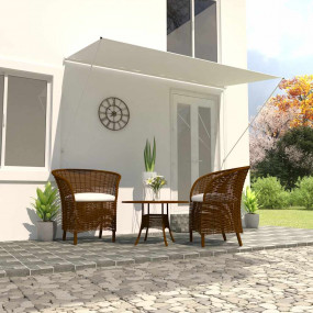 Awning Cream Steel frame, Polyester fabric with PA coat...