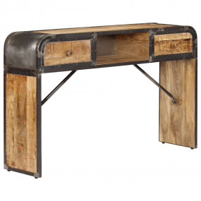 Sideboard Natural Wood Solid Mango Wood and Iron Medium...