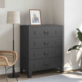 Chest Of Drawers Black Sheet Metal Medium Chest Of Draw...