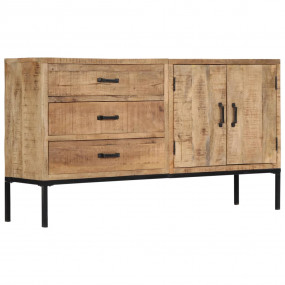 Sideboard Natural Wood Solid Mango Wood Medium Sideboar...