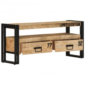 TV Stand Mango Wood and Black