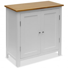 Cupboard White Solid Oak Wood Cupboard Rectangular Mode...