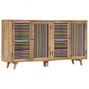 Sideboard Natural wood grain with multicolor accents on...