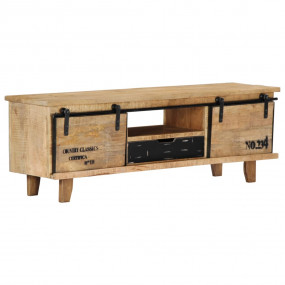 TV Stand Various shades of natural wood Solid mango woo...