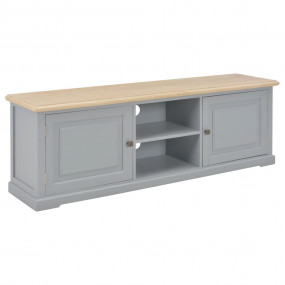 TV Cabinet Grey MDF Medium TV Cabinet Rectangular Moder...