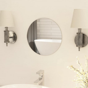 Wall Mirror Transparent Glass, EVA 11.8 in Diameter Min...