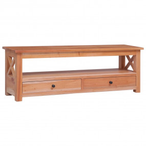 TV Cabinet Natural Solid mahogany wood 47.2 in Length T...
