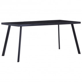 Dining Table Black Tempered glass, steel 70.9 x 35.4 x ...