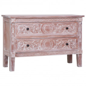 Sideboard Brown Solid Mahogany wood with white wash fin...